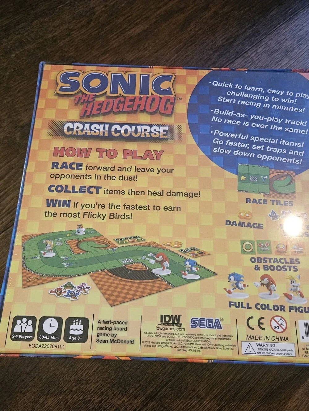 SEGA Sonic The Hedgehog Crash Course Board Game IDW Games (NEW SEALED).  Item is